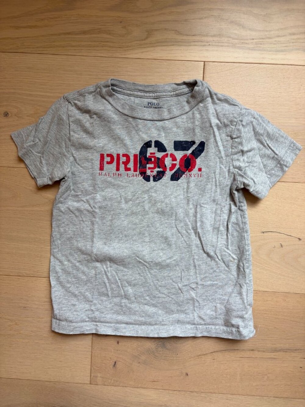 Polo Ralph Lauren Boys 4/4T Gray PRL Co 67 Graphic Tee